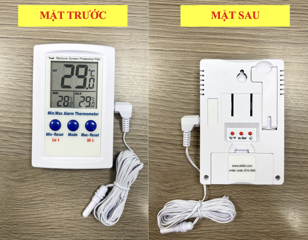 nhiệt kế tủ lạnh dây cảm biến dài